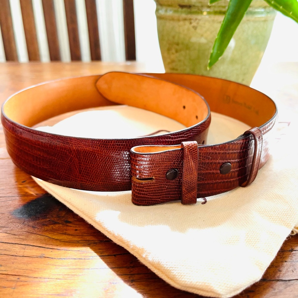 James Reid Genuine Lizard Belt Strap - Picture 2 of 13